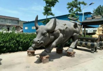 古銅色開荒牛銅雕塑 大型城市雕塑 商業街擺件