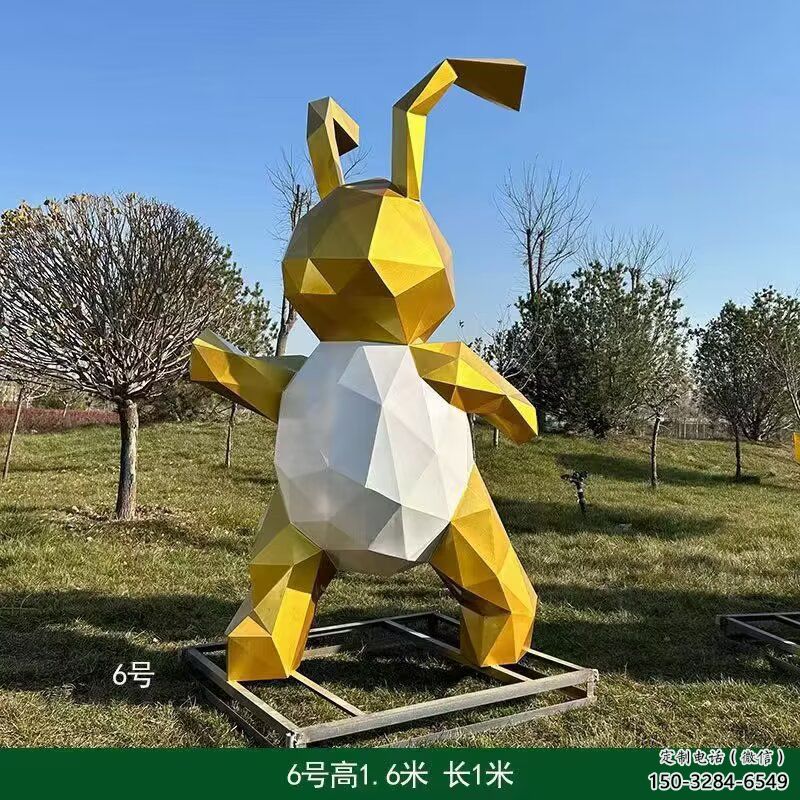 不銹鋼切面兔子雕塑 風景區仿真雕塑 廣場小品 不銹鋼切面兔子雕塑 風景區仿真雕塑 廣場小品