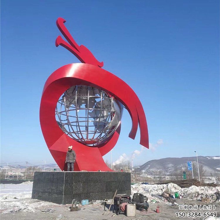 不銹鋼龍形雕塑,大型動物景觀,烤漆工藝制作 (6) 不銹鋼龍形雕塑,大型動物景觀,烤漆工藝制作 (6)