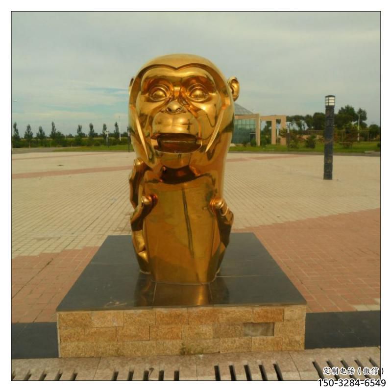 不銹鋼生肖雕塑，鍍鈦工藝，公園廣場戶外擺放 (5)