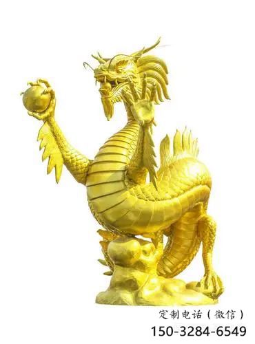 預定龍頭雕塑，鑄銅動物雕塑，房地產售樓處擺件