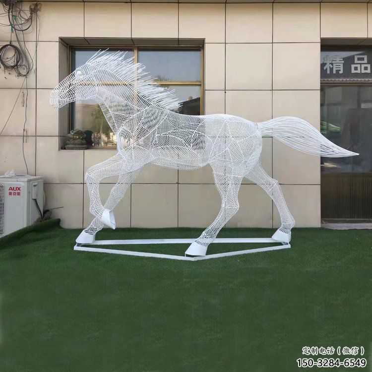 鏤空奔馬雕塑，城市動物擺件，大型廣場小品