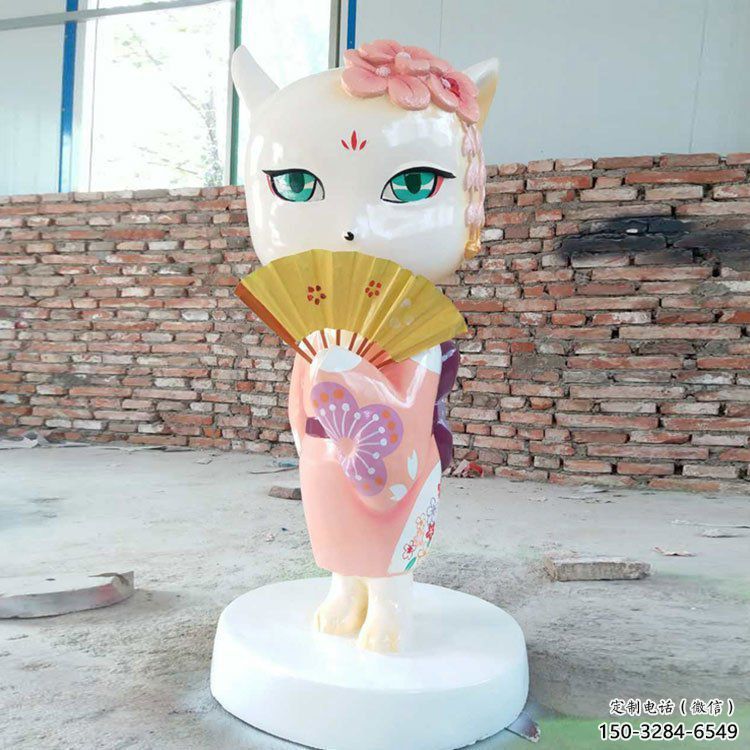 抽象狐貍雕塑 店門口彩繪雕塑 步行街?jǐn)[件 抽象狐貍雕塑 店門口彩繪雕塑 步行街?jǐn)[件