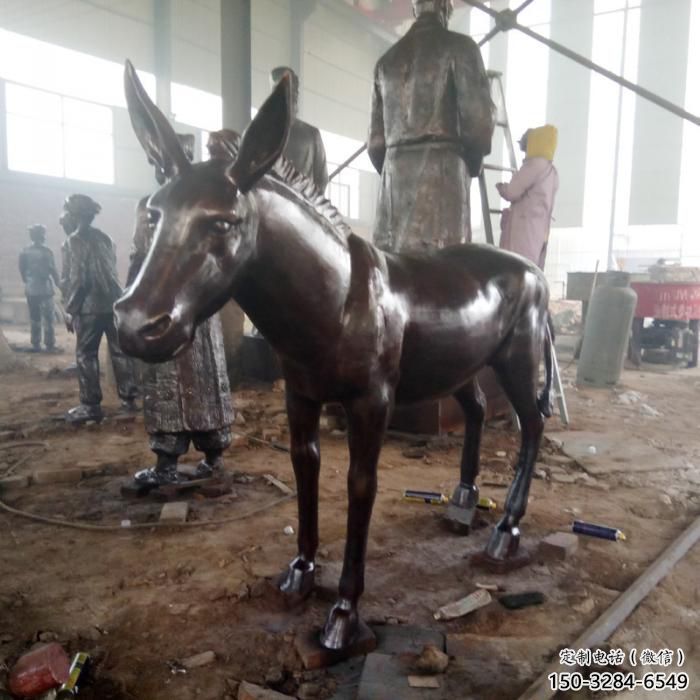 仿真鑄銅毛驢雕塑廠家 店門口園林雕塑 動(dòng)物小品