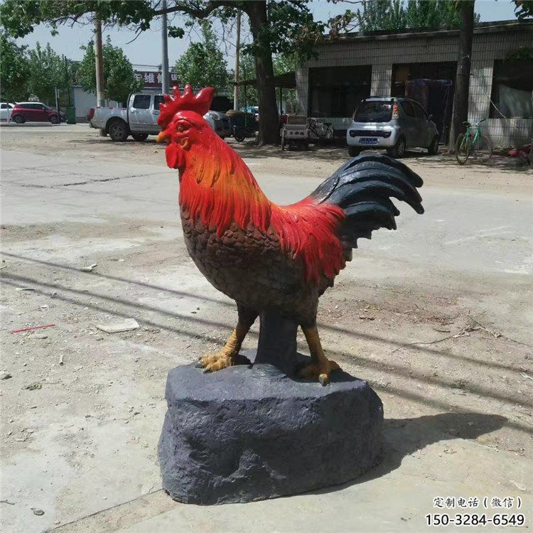 售樓部小雞雕塑，家禽小品，鍍銅工藝