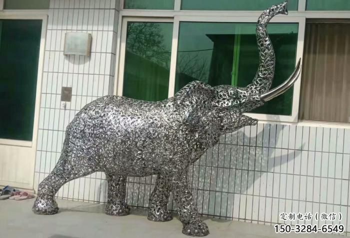操場(chǎng)小象雕塑，公園題材，剪影工藝