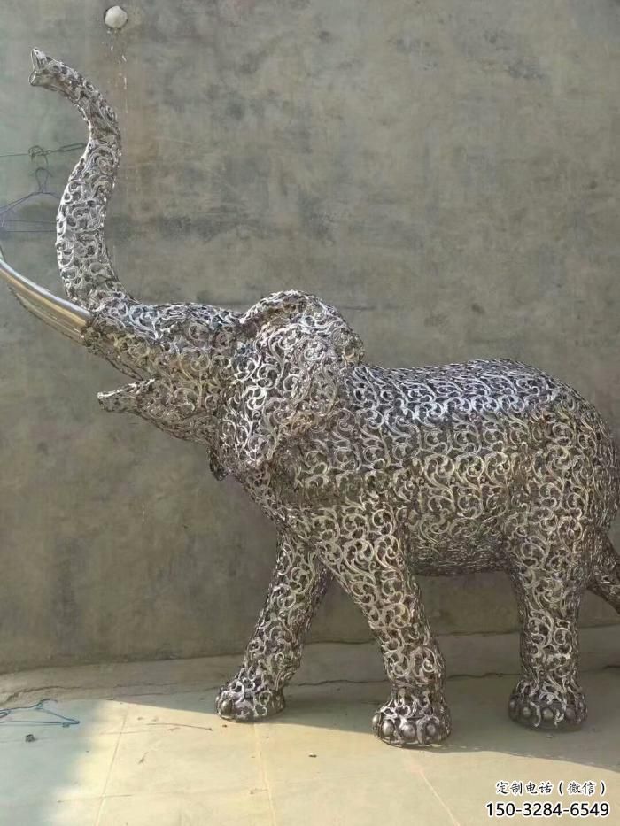 庭院小象雕塑,動物小品,網格工藝 庭院小象雕塑,動物小品,網格工藝