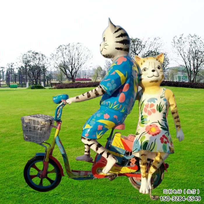 庭院小貓雕塑,動物小品,卡通工藝 庭院小貓雕塑,動物小品,卡通工藝