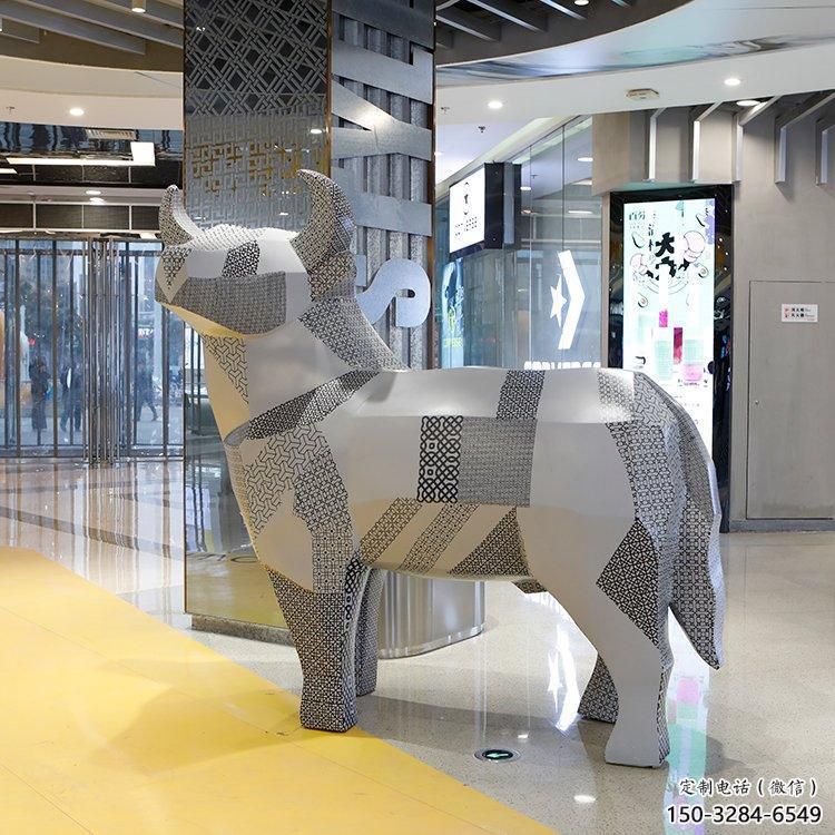 街道小牛雕塑,動物小品,啞光工藝 街道小牛雕塑,動物小品,啞光工藝