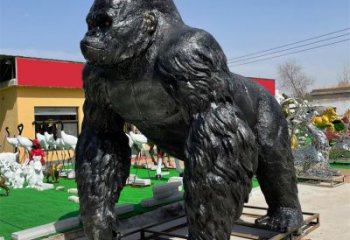酒店猩猩雕塑，家禽主題，鍍銅工藝