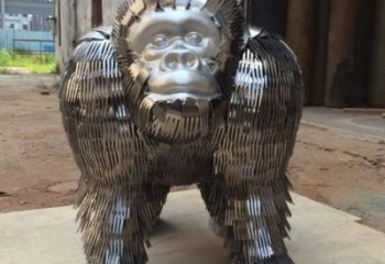 庭院猩猩雕塑，動物主題，拉絲工藝
