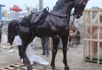 步行街小馬雕塑，景觀主題，古銅工藝