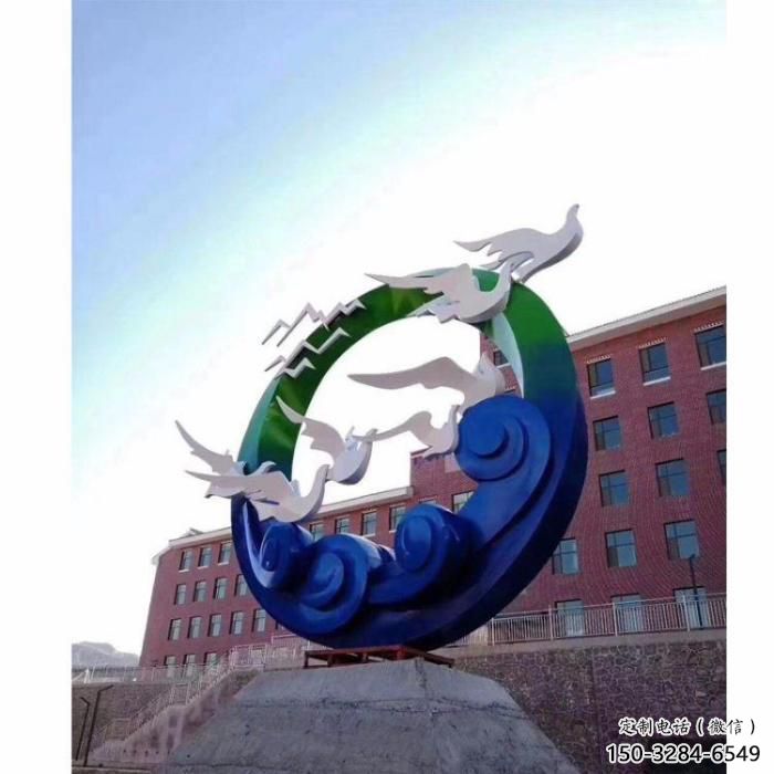 水景大雁雕塑 風(fēng)景區(qū)幾何雕塑 廣場(chǎng)小品