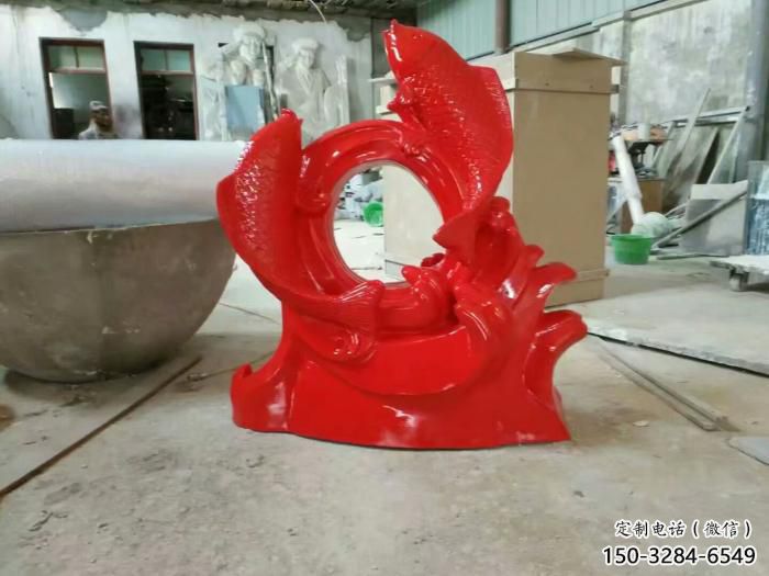 風景區(qū)鯉魚雕塑 售樓處廣場雕塑 仿古擺件