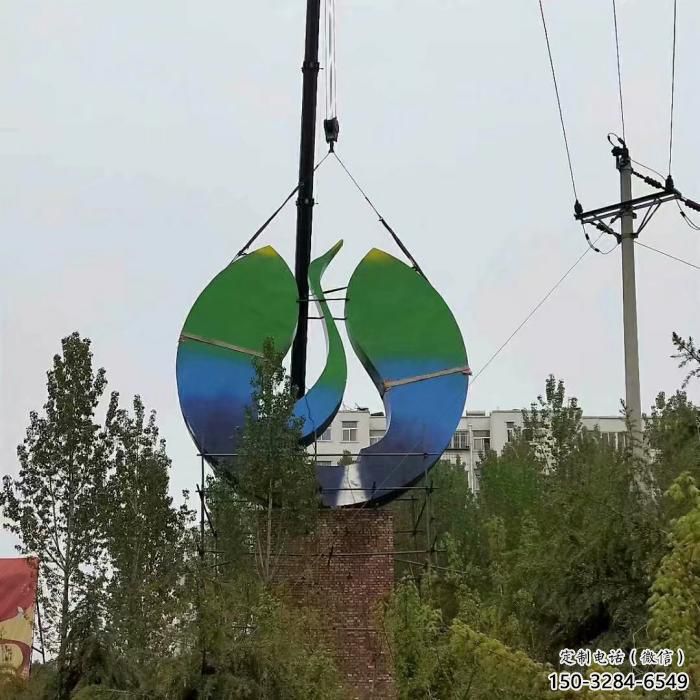 農(nóng)村白鷺雕塑，鏤空海洋雕塑，抽象效果