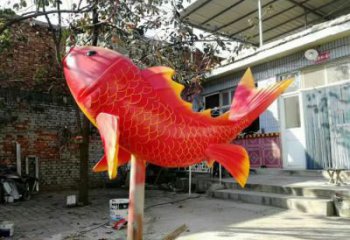 園林魚(yú)形雕塑 田間彩繪雕塑 仿真擺件
