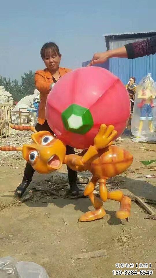 步行街蟲子雕塑,鑄銅農耕雕塑,鏤空方式 步行街蟲子雕塑,鑄銅農耕雕塑,鏤空方式