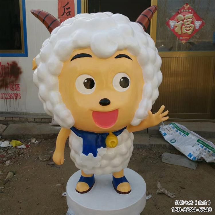 廣場小羊雕塑，卡通水景雕塑，抽象效果
