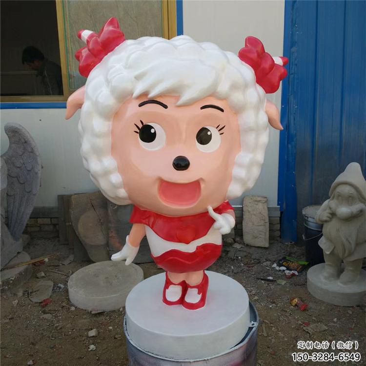 校園小羊雕塑，拉絲海洋雕塑，卡通主題