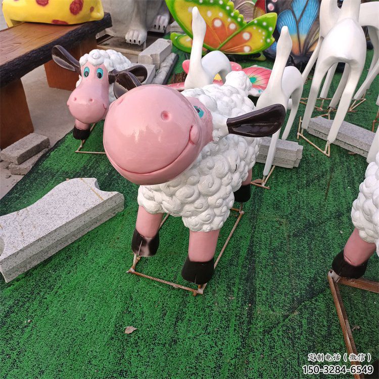 幼兒園小羊雕塑，鐵藝文化雕塑，鑄造制作