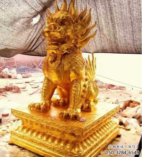 房地產麒麟雕塑，仿古動漫雕塑，噴砂制造