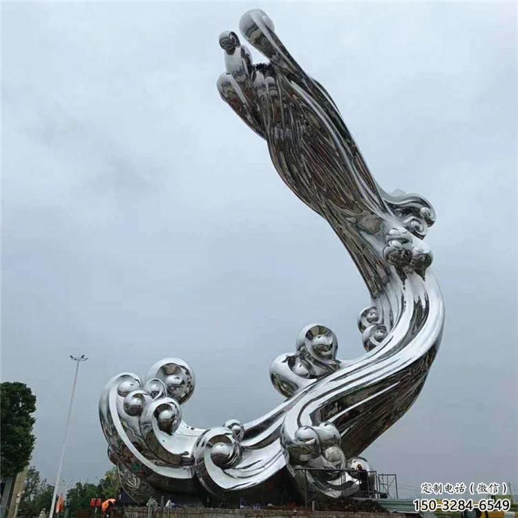 云朵雕塑，鏤空景觀雕塑，抽象效果