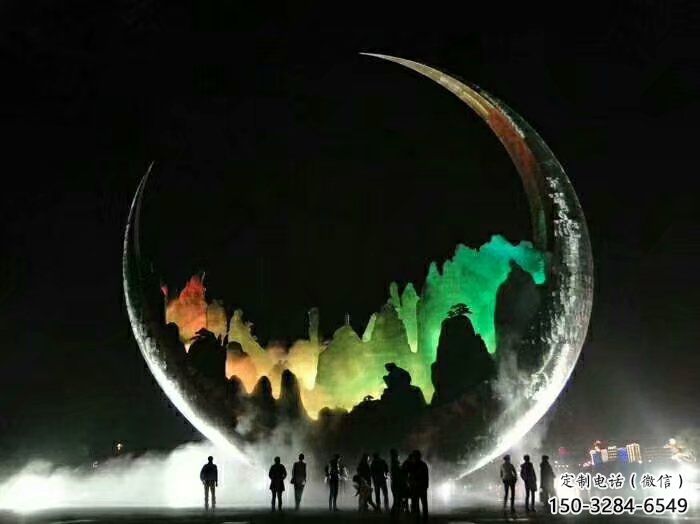 城市月亮雕塑,網(wǎng)格體育雕塑,古銅效果 城市月亮雕塑,網(wǎng)格體育雕塑,古銅效果