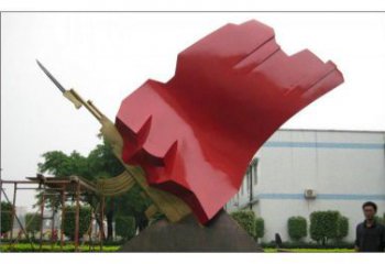 校園國旗雕塑，拉絲黨建雕塑，抽象主題