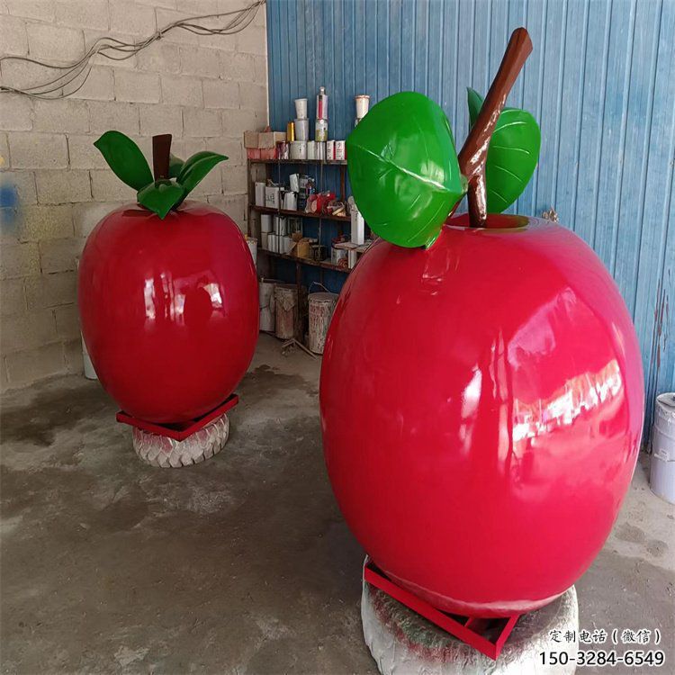 酒店蘋果雕塑 庭院仿真雕塑 彩繪小品 酒店蘋果雕塑 庭院仿真雕塑 彩繪小品
