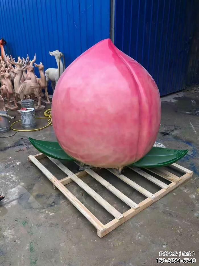 彩繪桃子雕塑 仿真雕塑 步行街?jǐn)[件 彩繪桃子雕塑 仿真雕塑 步行街?jǐn)[件