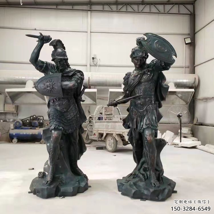 古銅色武士雕塑 大型城市雕塑 商業(yè)街?jǐn)[件 古銅色武士雕塑 大型城市雕塑 商業(yè)街?jǐn)[件