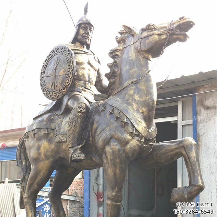 商業(yè)街武士雕塑 烤漆古代雕塑 彩繪人物雕塑 商業(yè)街武士雕塑 烤漆古代雕塑 彩繪人物雕塑