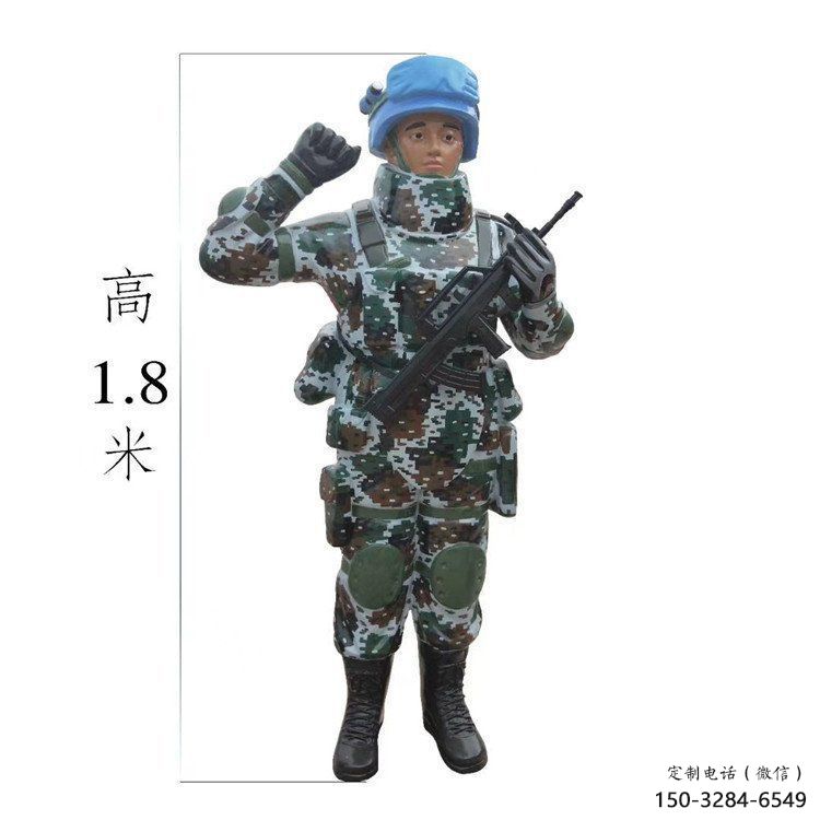 鑄造武警雕塑 中式村口警察雕塑 景觀戰士雕塑