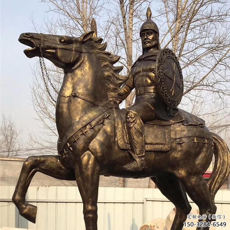 公園騎馬人雕塑 酒店門口雕塑 古羅馬擺件