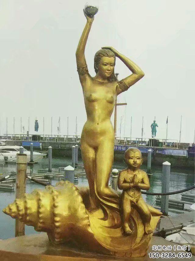 街道美人魚雕塑 現代景觀雕塑 彩繪動漫雕塑