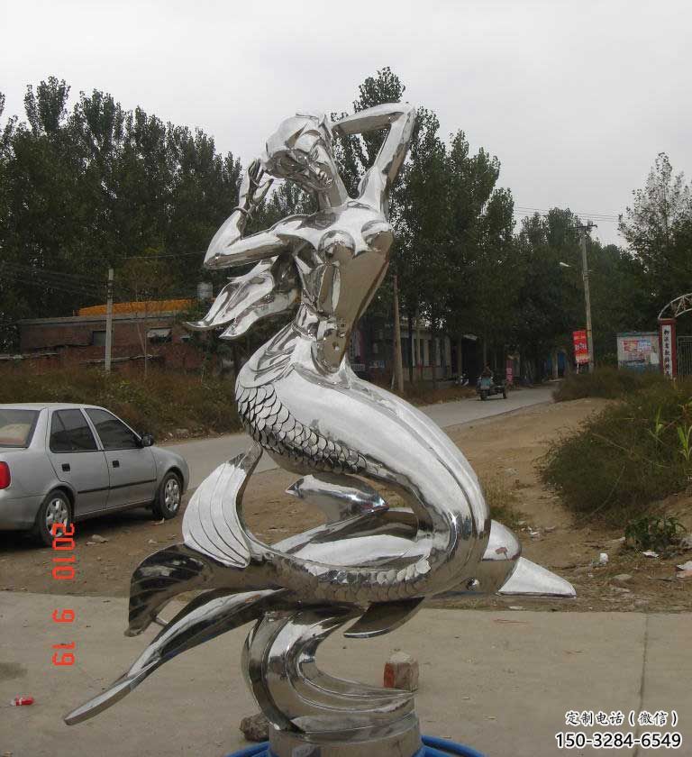 美人魚雕塑 景觀美陳卡通雕塑 噴漆動漫雕塑