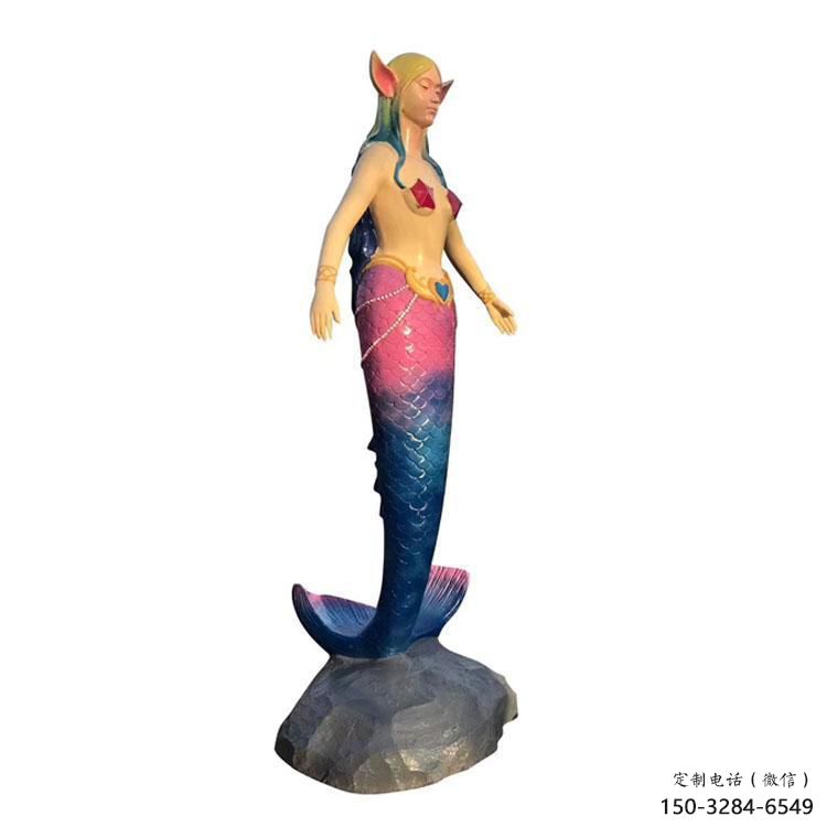 園林美人魚雕塑 田間彩繪雕塑 動(dòng)漫擺件
