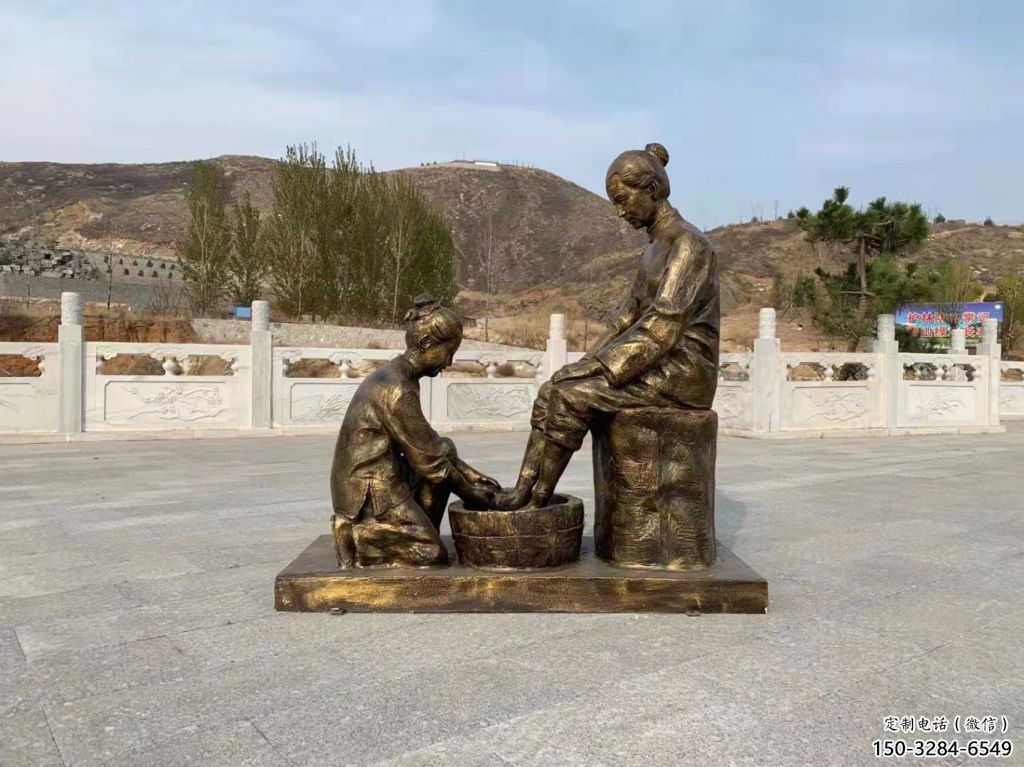 孝道雕塑 仿真景觀(guān)人物雕塑 烤漆文化雕塑 孝道雕塑 仿真景觀(guān)人物雕塑 烤漆文化雕塑
