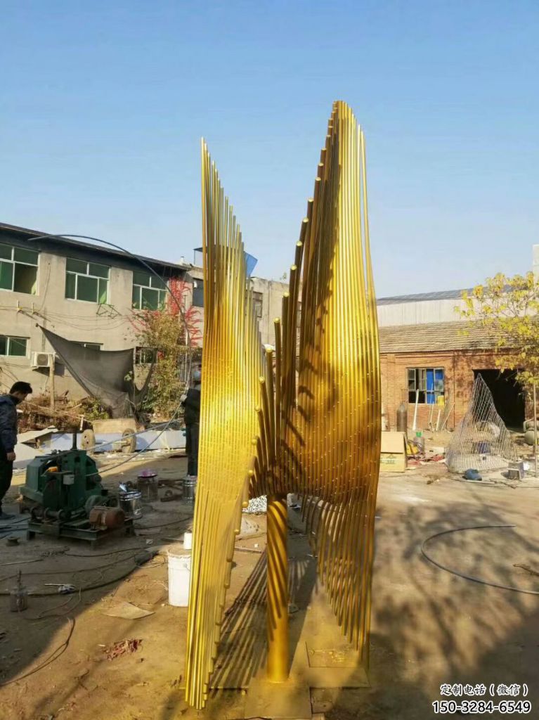 房地產(chǎn)鳳尾雕塑 現(xiàn)代展翅造型 幾何雕塑 房地產(chǎn)鳳尾雕塑 現(xiàn)代展翅造型 幾何雕塑