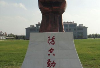 現(xiàn)代拳頭雕塑 大型別墅區(qū)握拳雕塑 彩繪手勢(shì)雕塑