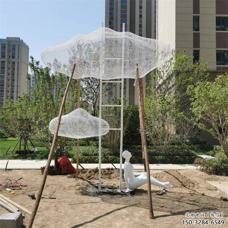 異形云梯雕塑 現(xiàn)代校園云朵雕塑 校園梯子雕塑 異形云梯雕塑 現(xiàn)代校園云朵雕塑 校園梯子雕塑