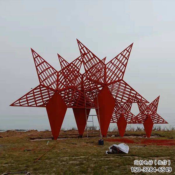 異形五角星雕塑 現(xiàn)代校園紅色文化 校園黨建雕塑 異形五角星雕塑 現(xiàn)代校園紅色文化 校園黨建雕塑