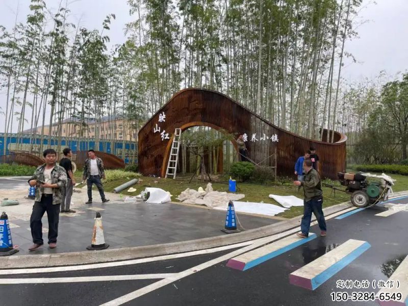 耐候鋼大門雕塑,公園美陳雕塑,防銹工藝制作 耐候鋼大門雕塑,公園美陳雕塑,防銹工藝制作