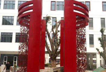 鏤空烤漆不銹鋼大門雕塑，拱門藝術結構