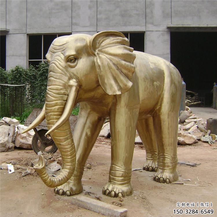 主題大象雕塑選用，鑄造藝術(shù)，黃銅大象雕塑展品