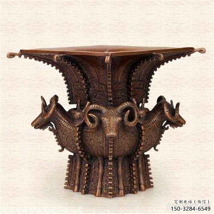 戶外四羊方尊銅雕生產(chǎn) 戶外四羊方尊銅雕生產(chǎn)
