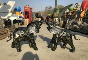 房地產大象雕塑精品，標識雕塑，鐵藝大象雕塑供給