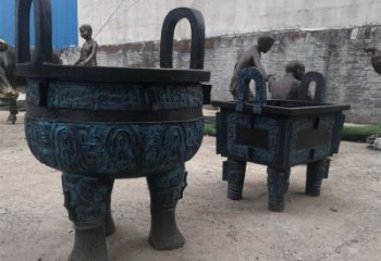圓鼎雕塑，銅器景觀雕塑，鑄銅工藝