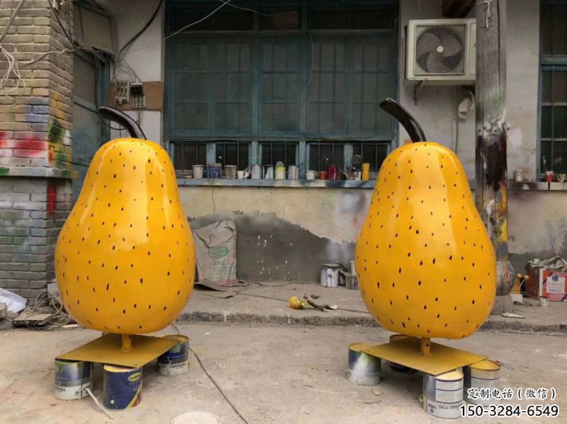 展示果籃雕塑精選，市標雕塑，鴨梨果籃雕塑