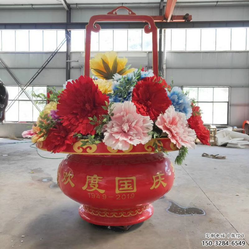 廣場花籃雕塑通用，景觀雕塑，城市花籃雕塑展品